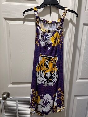 Purple & Gold Tiger Floral Sundress